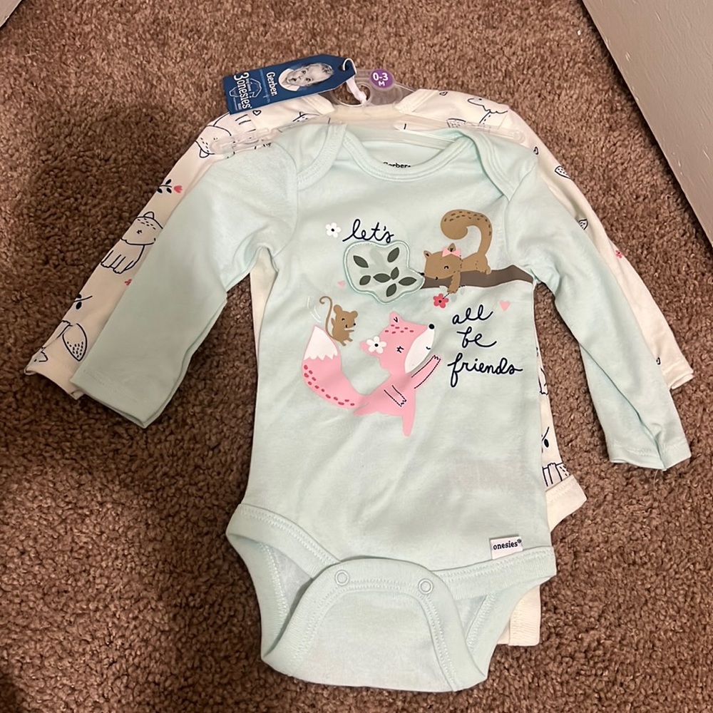 Gerber Long Sleeve Onsies